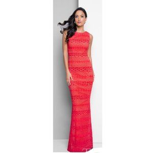 Terani Couture 1712E3285 Sleeveless High Bateau Neck Gown, MSRP $440.00